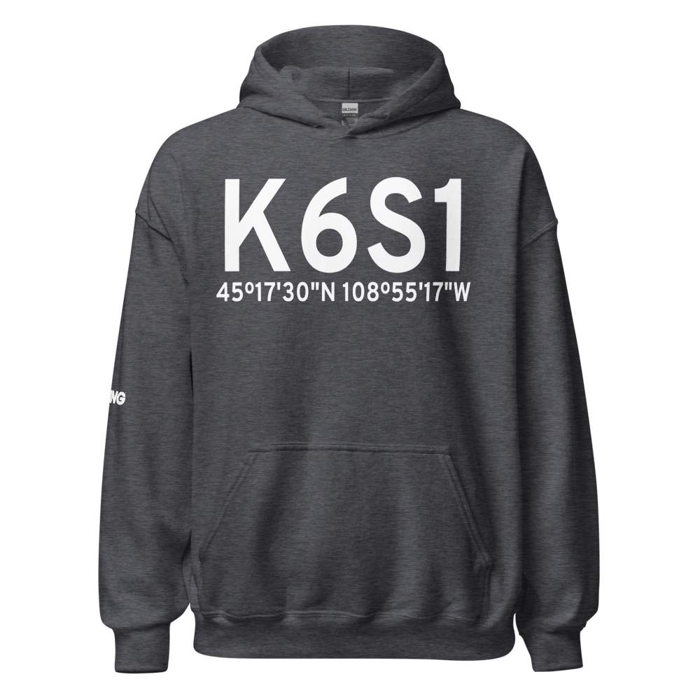 Bridger Municipal Airport (K6S1) ICAO Hoodie Sweatshirt 