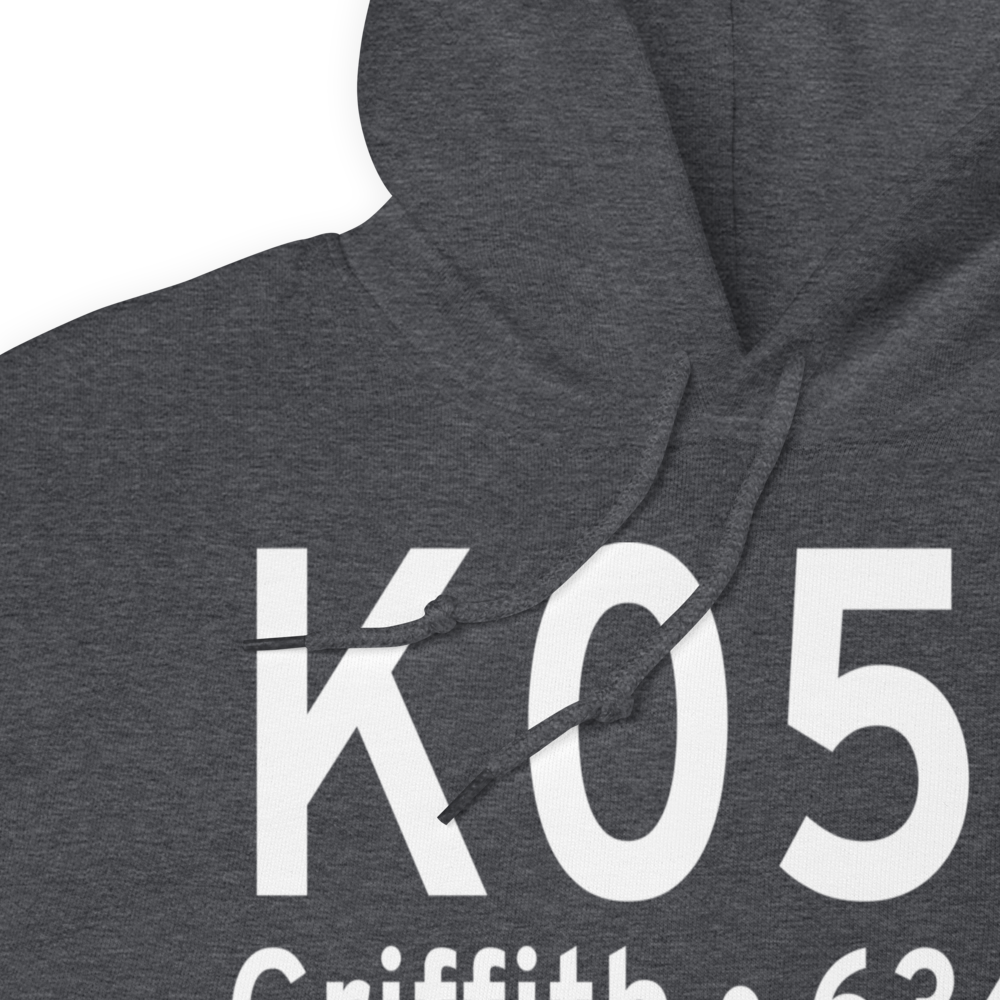 Griffith-Merrillville Airport (K05C) ICAO Hoodie Sweatshirt 