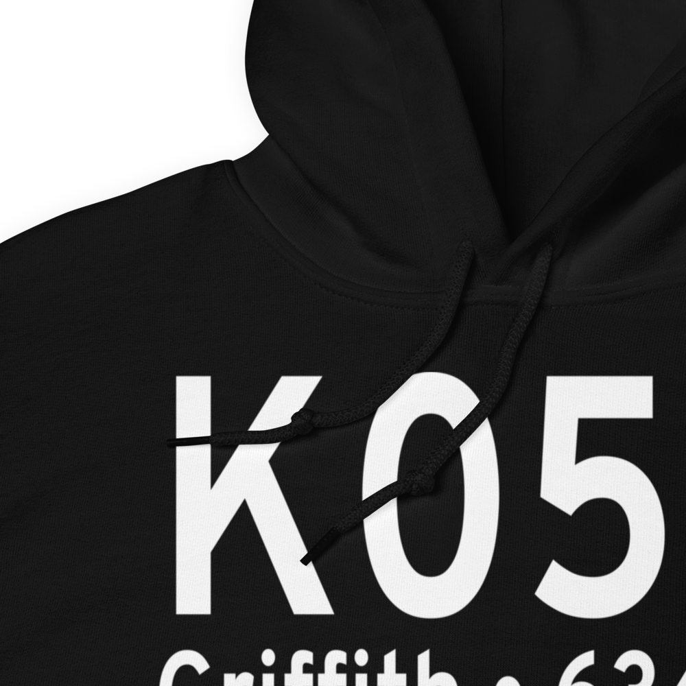 Griffith-Merrillville Airport (K05C) ICAO Hoodie Sweatshirt 