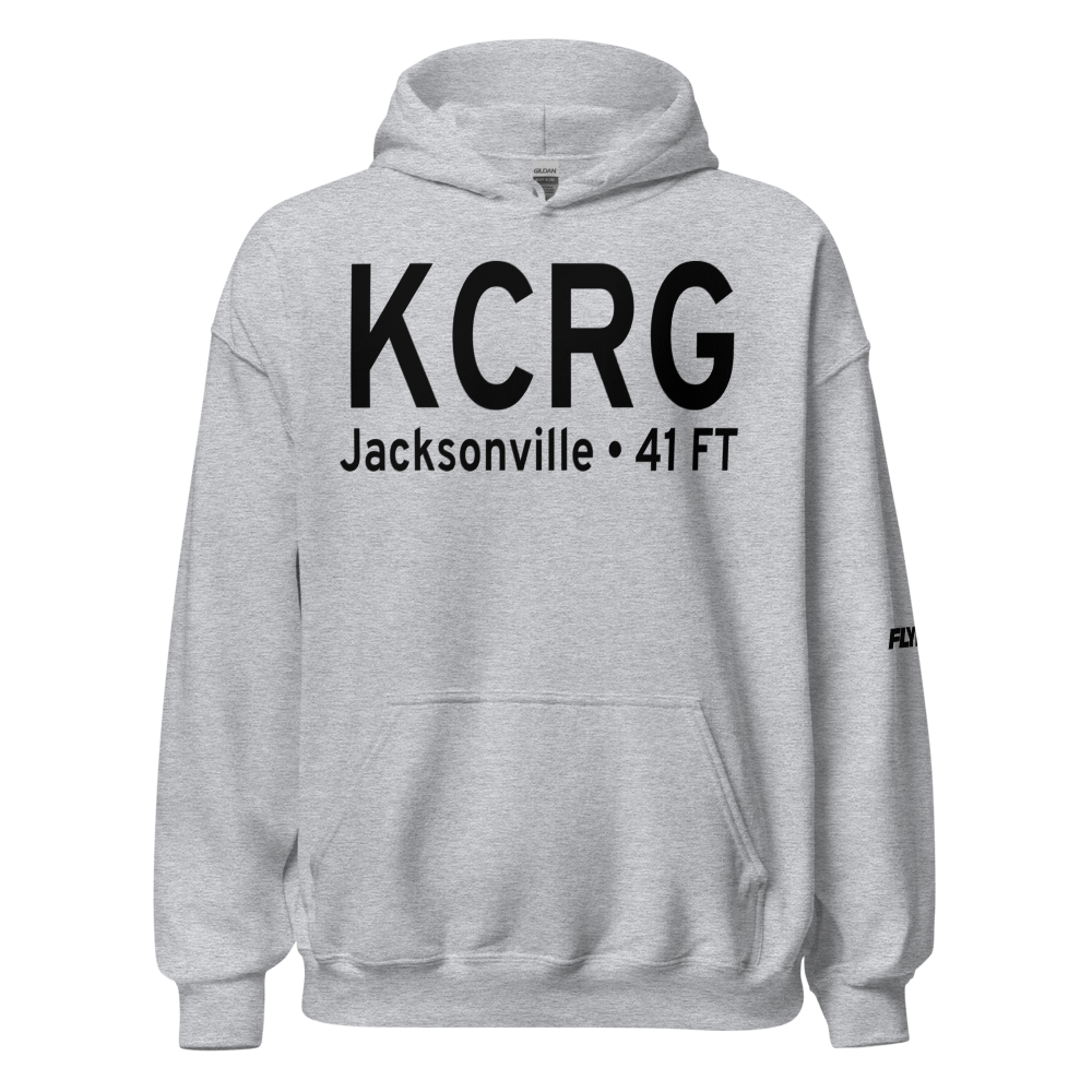 Jacksonville Executive at Craig Airport (KCRG) ICAO Hoodie Sweatshirt 