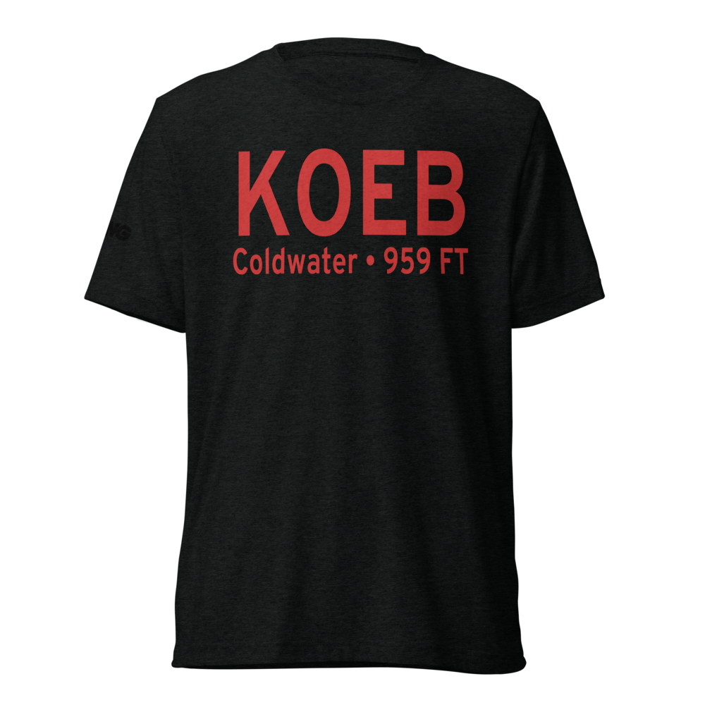 Branch County Memorial Airport (KOEB) ICAO Tri-blend T-Shirt 