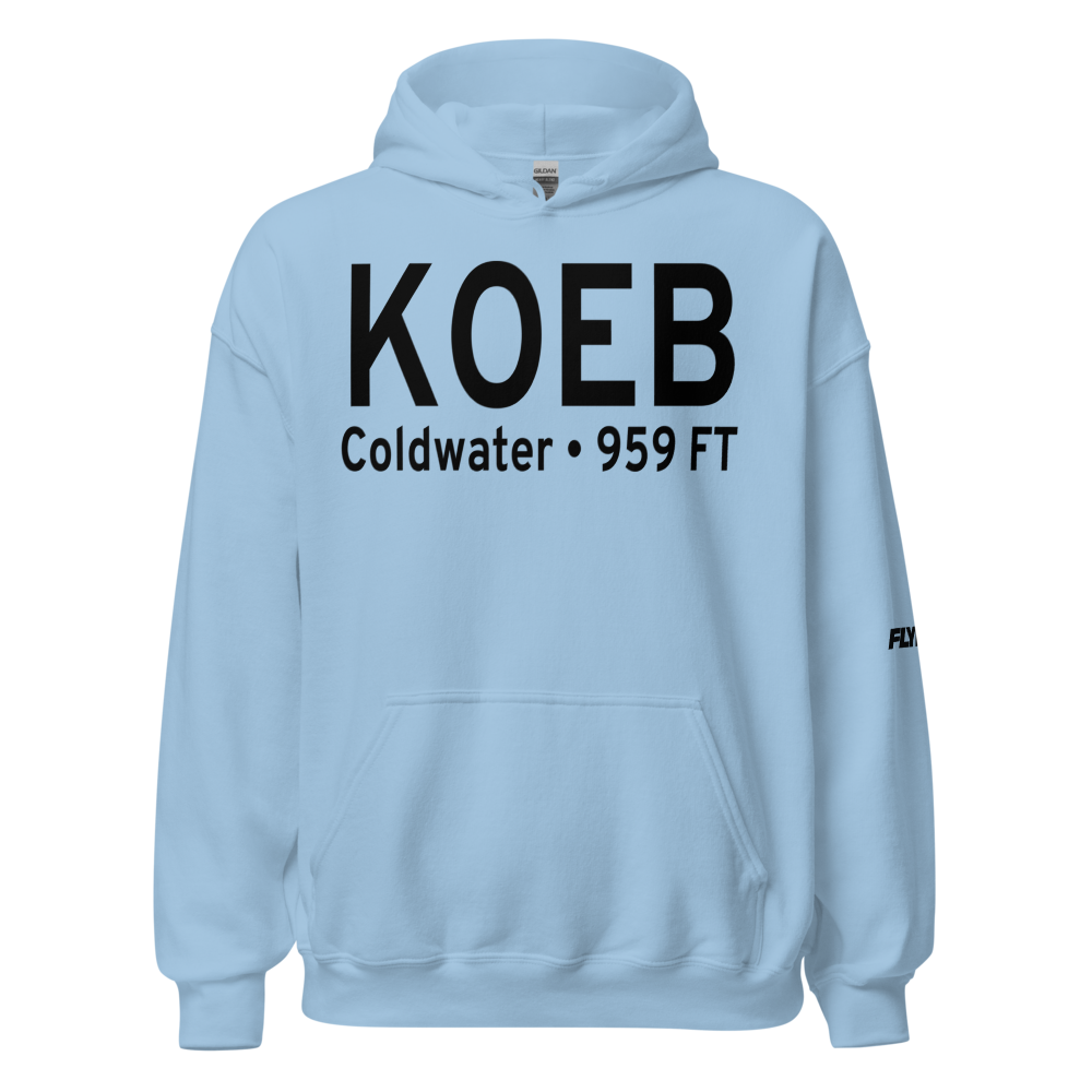 Branch County Memorial Airport (KOEB) ICAO Hoodie Sweatshirt 