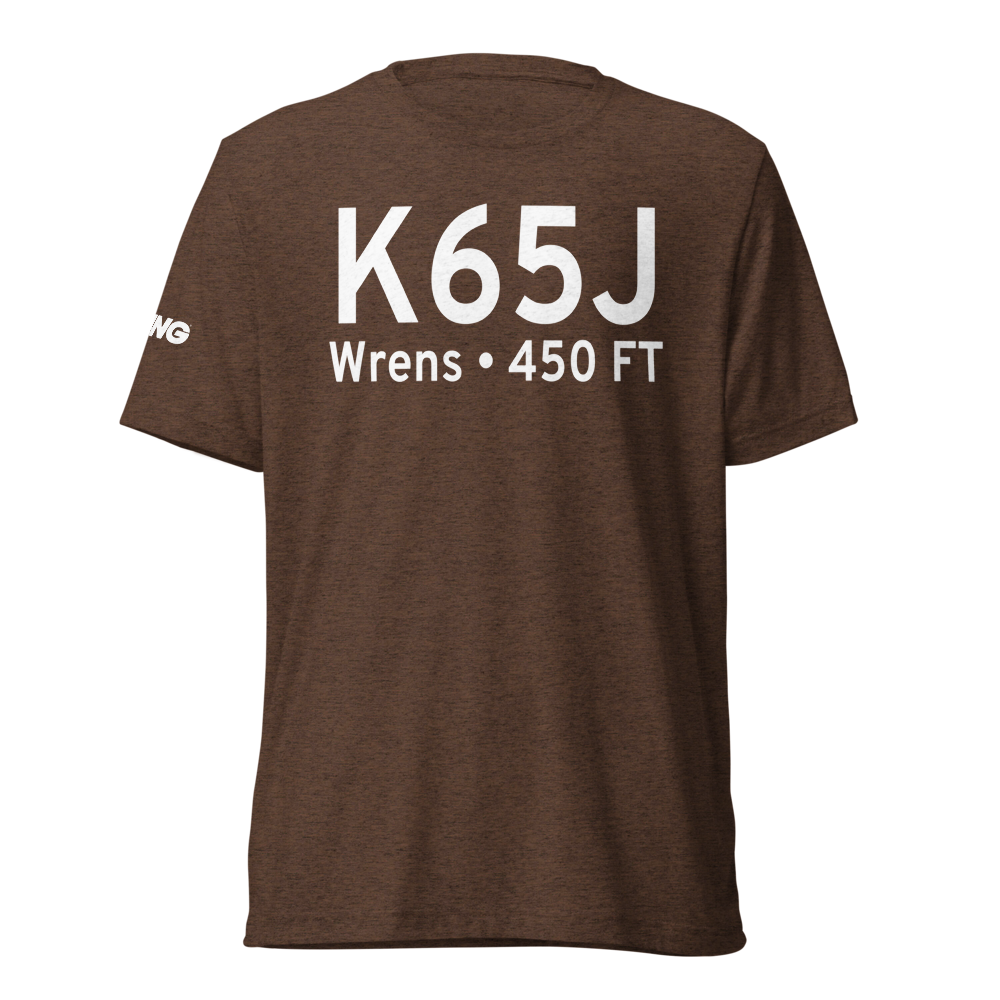 Wrens Memorial Airport (K65J) ICAO Tri-blend T-Shirt 