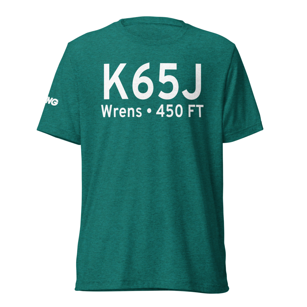 Wrens Memorial Airport (K65J) ICAO Tri-blend T-Shirt 