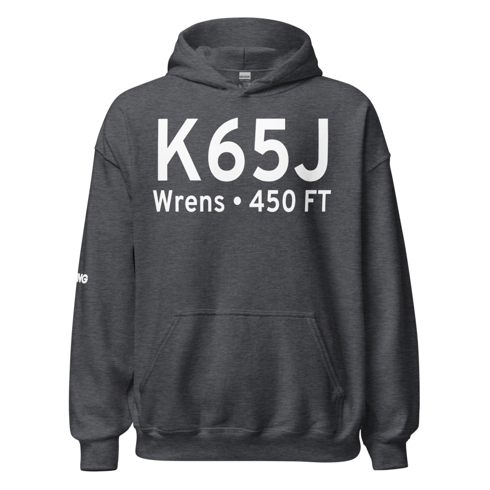 Wrens Memorial Airport (K65J) ICAO Hoodie Sweatshirt 