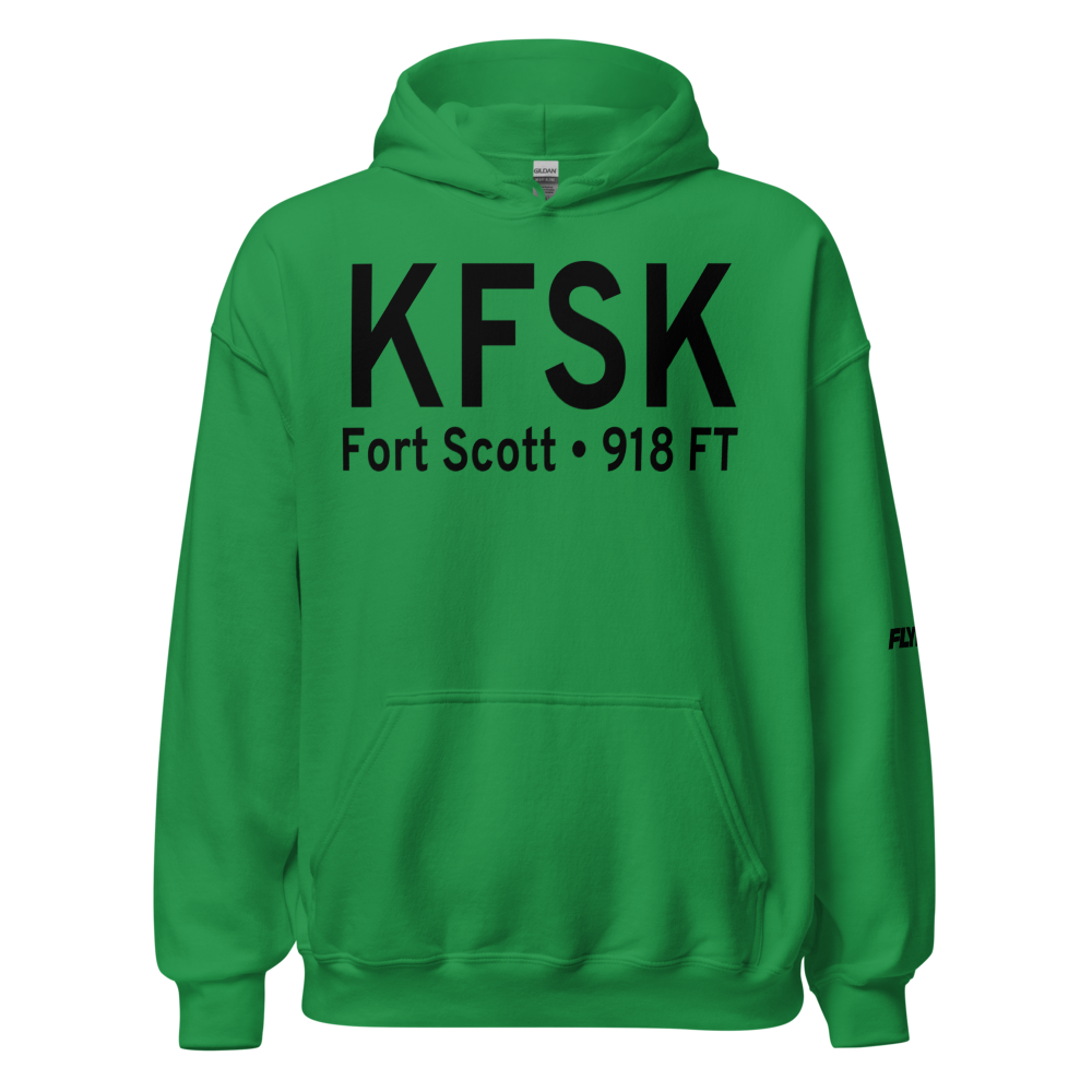 Fort Scott Municipal Airport (KFSK) ICAO Hoodie Sweatshirt 