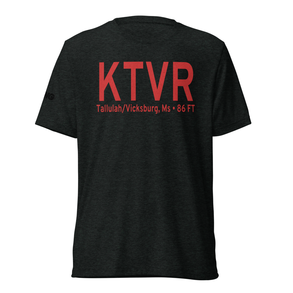 Vicksburg Tallulah Regional Airport (KTVR) ICAO Tri-blend T-Shirt 