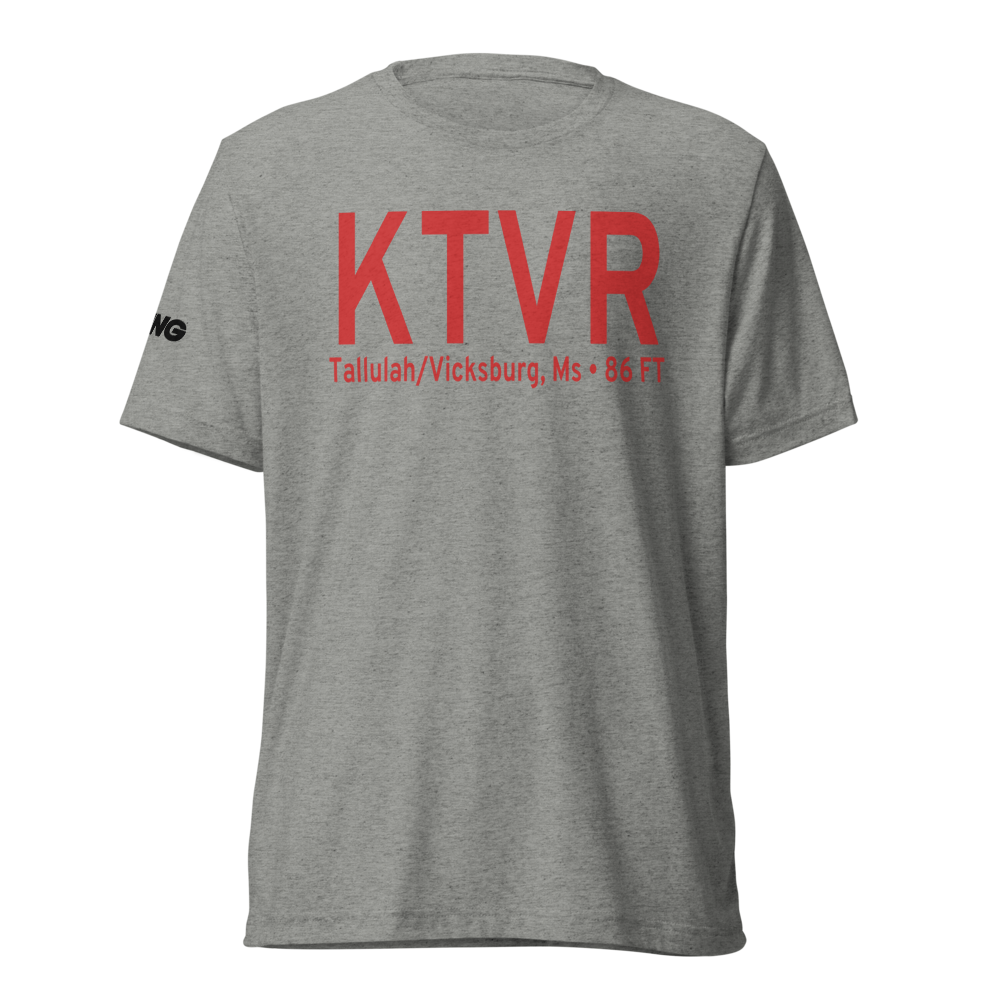 Vicksburg Tallulah Regional Airport (KTVR) ICAO Tri-blend T-Shirt 