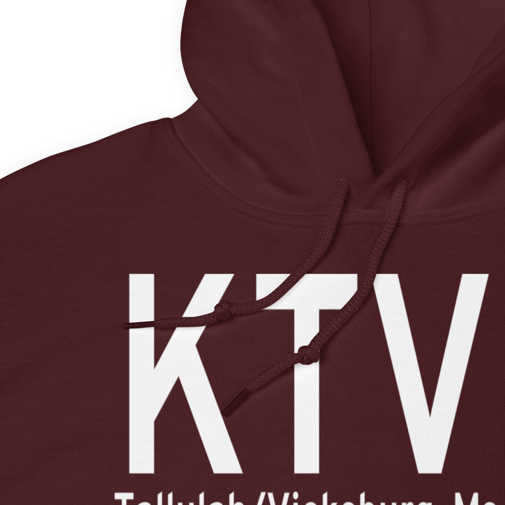 Vicksburg Tallulah Regional Airport (KTVR) ICAO Hoodie Sweatshirt 