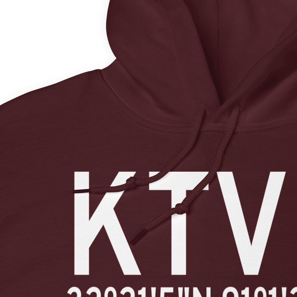 Vicksburg Tallulah Regional Airport (KTVR) ICAO Hoodie Sweatshirt 