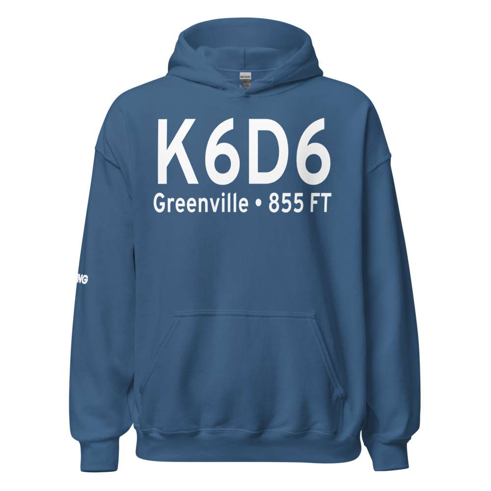 Greenville Municipal Airport (K6D6) ICAO Hoodie Sweatshirt 