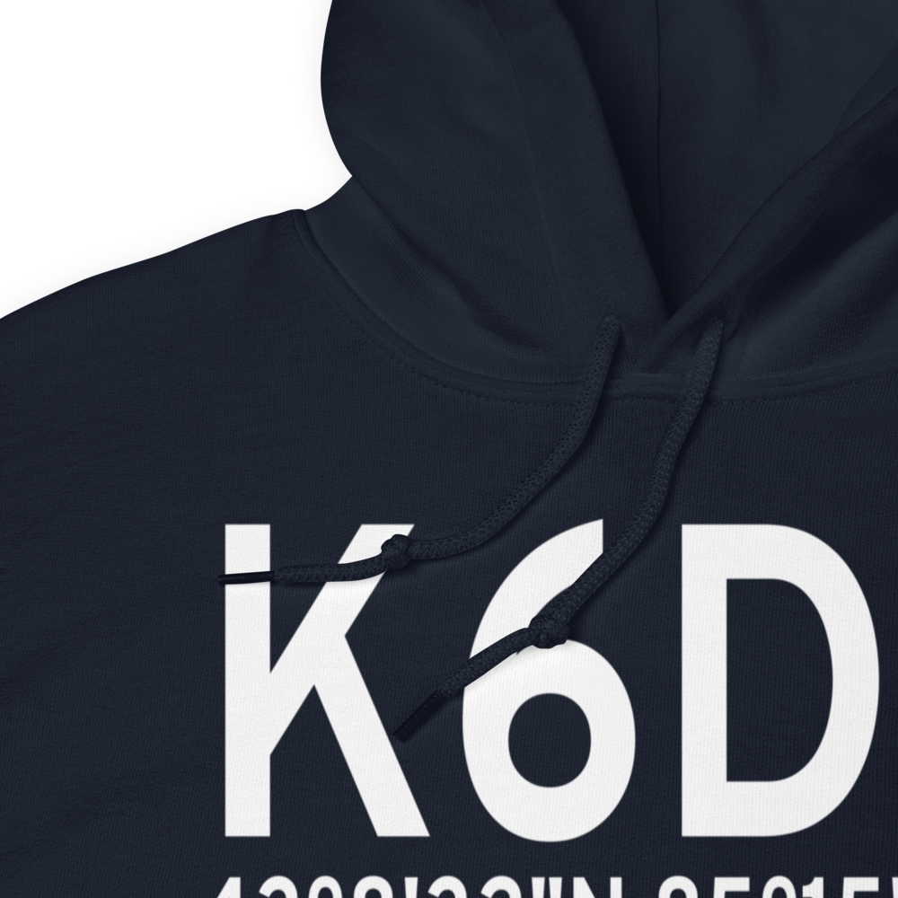 Greenville Municipal Airport (K6D6) ICAO Hoodie Sweatshirt 