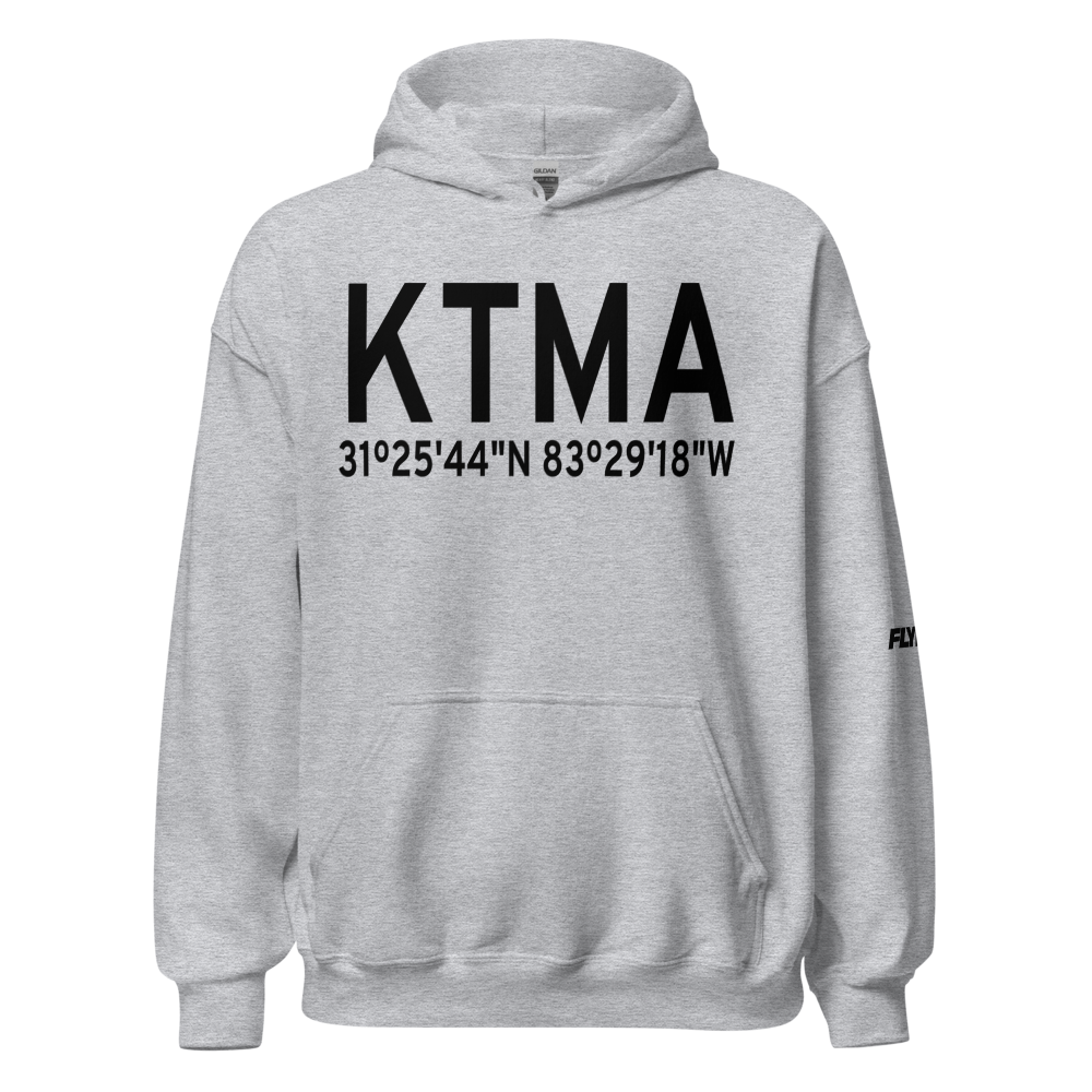 Henry Tift Myers Airport (KTMA) ICAO Hoodie Sweatshirt 