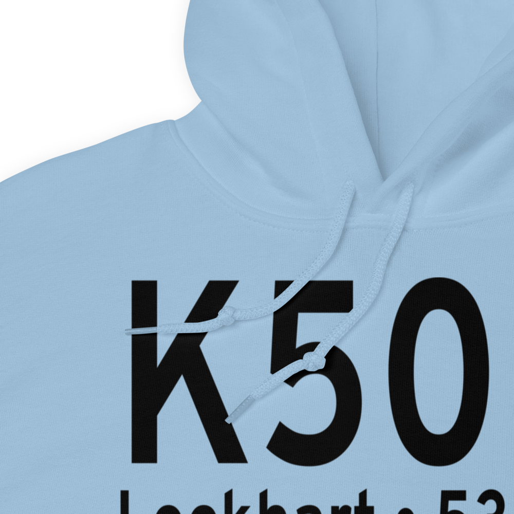 Lockhart Municipal Airport (K50R) ICAO Hoodie Sweatshirt 
