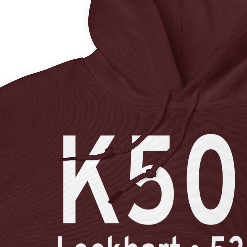 Lockhart Municipal Airport (K50R) ICAO Hoodie Sweatshirt 