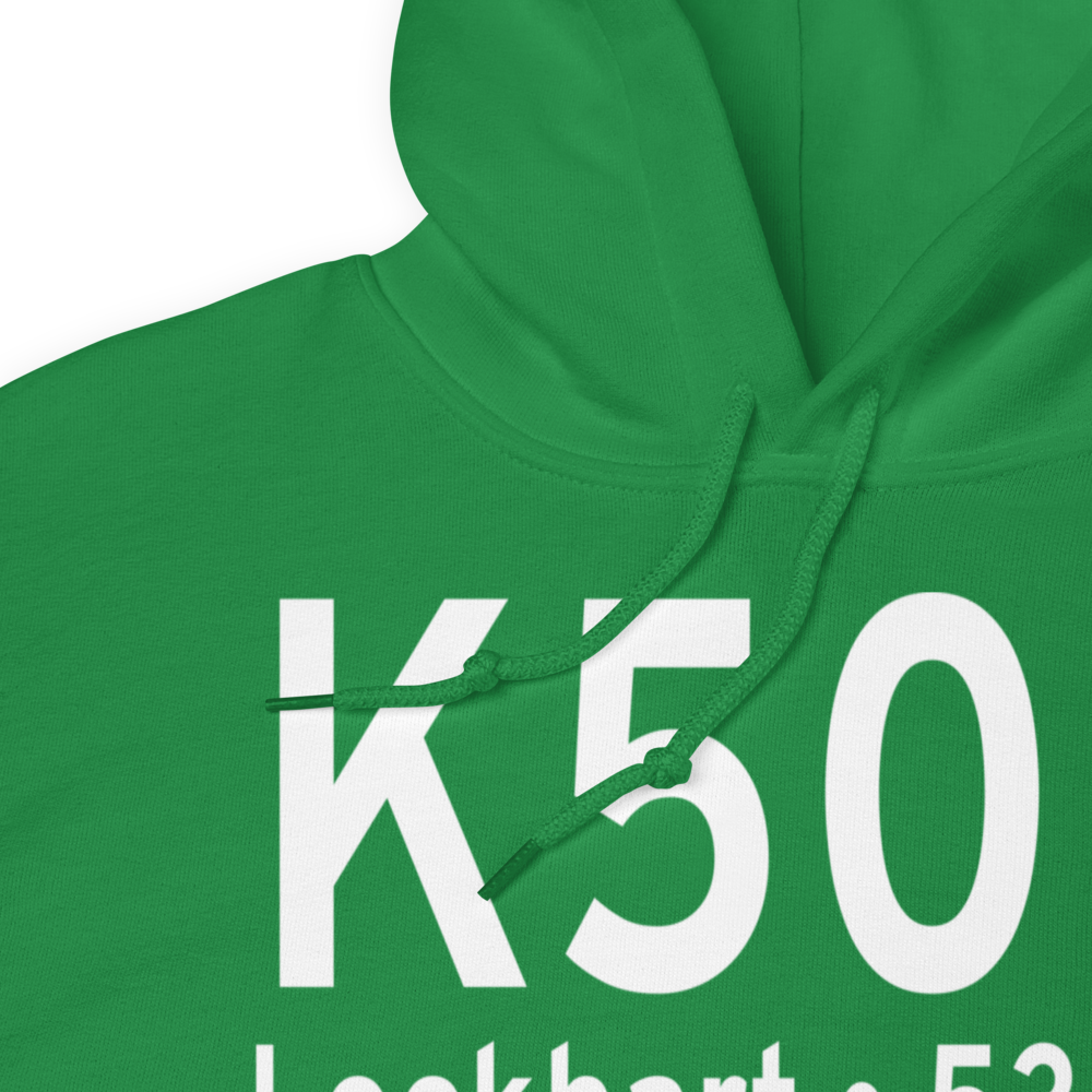 Lockhart Municipal Airport (K50R) ICAO Hoodie Sweatshirt 