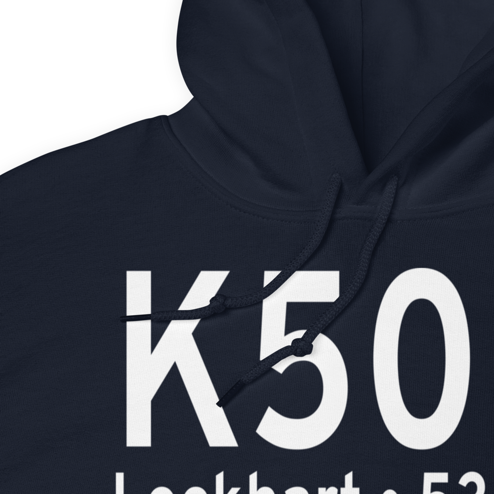 Lockhart Municipal Airport (K50R) ICAO Hoodie Sweatshirt 