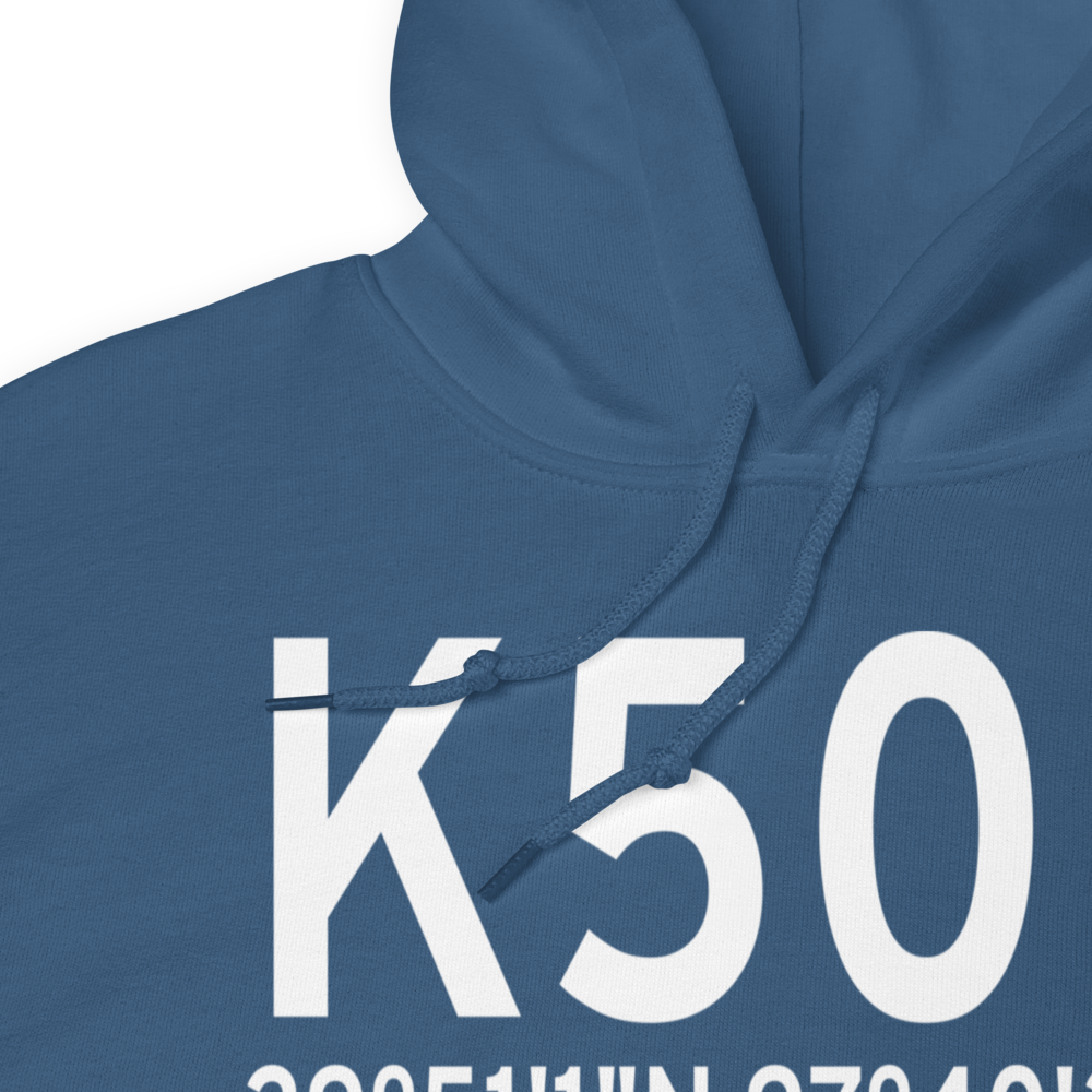 Lockhart Municipal Airport (K50R) ICAO Hoodie Sweatshirt 