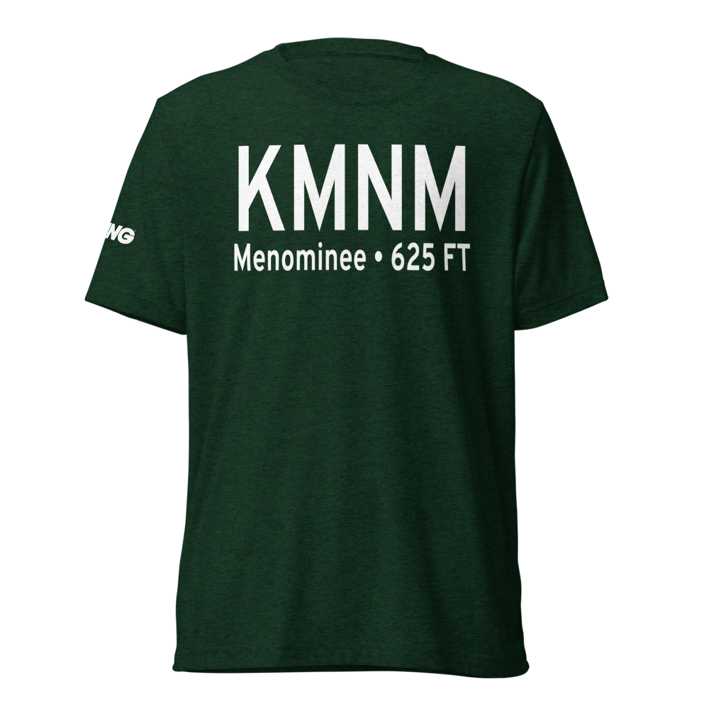 Menominee Regional Airport (KMNM) ICAO Tri-blend T-Shirt 