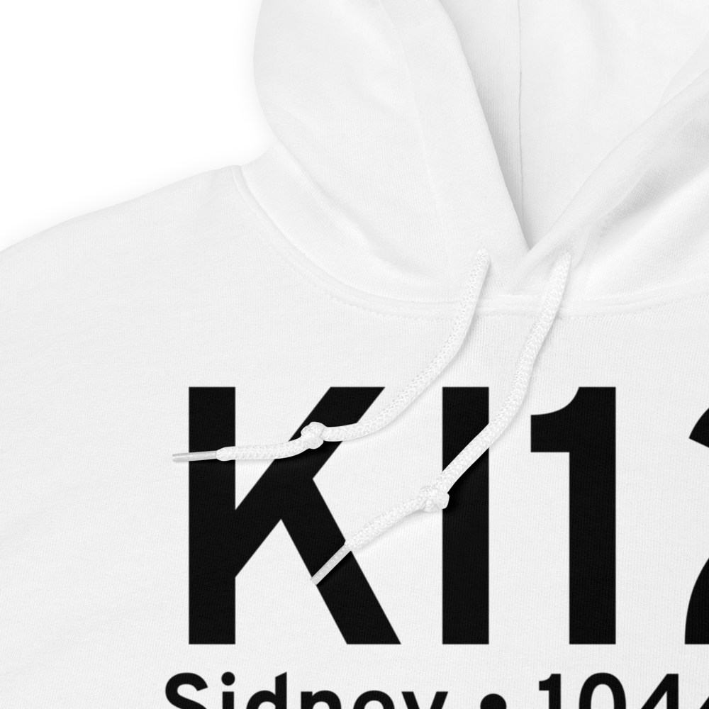 Sidney Municipal Airport (KI12) ICAO Hoodie Sweatshirt 