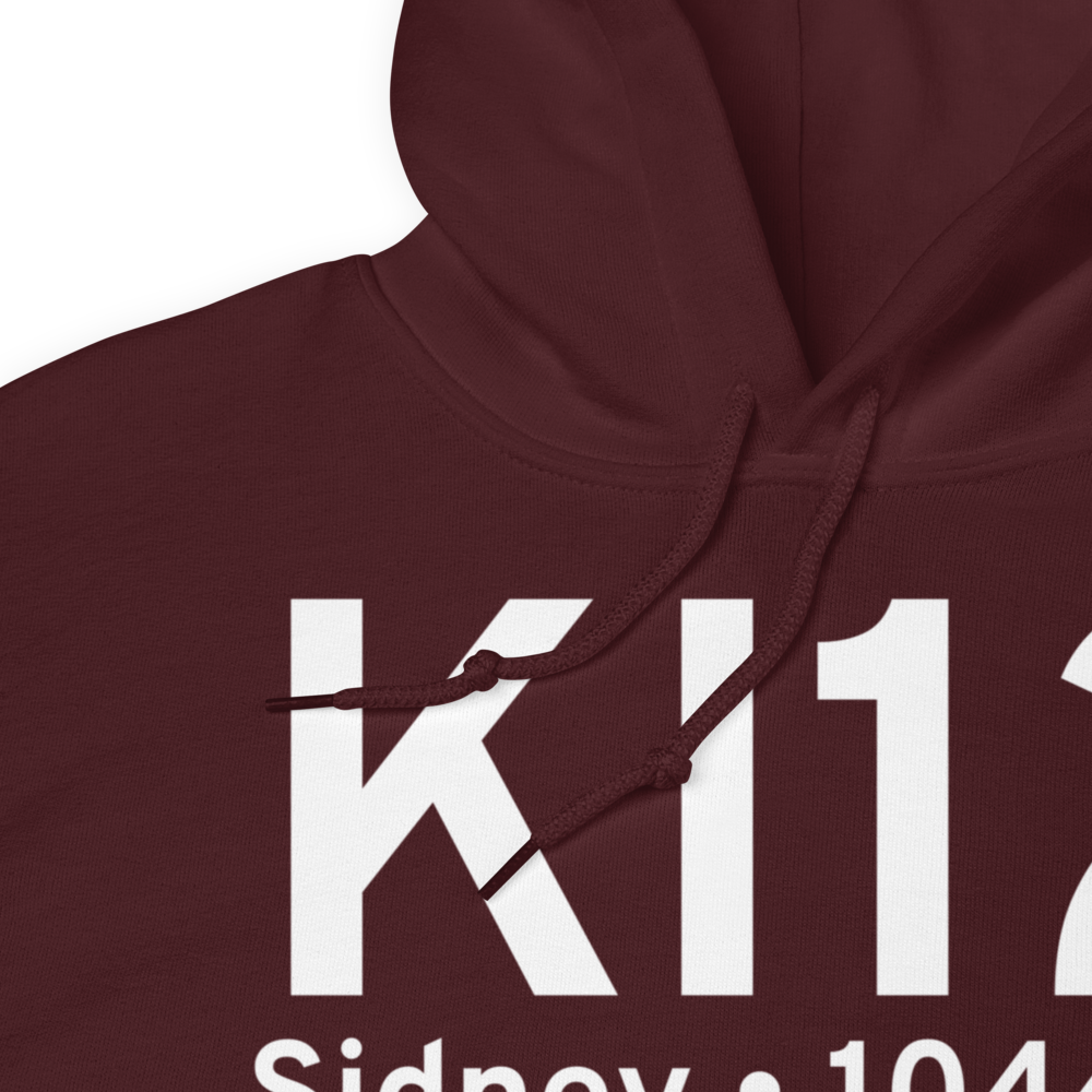 Sidney Municipal Airport (KI12) ICAO Hoodie Sweatshirt 