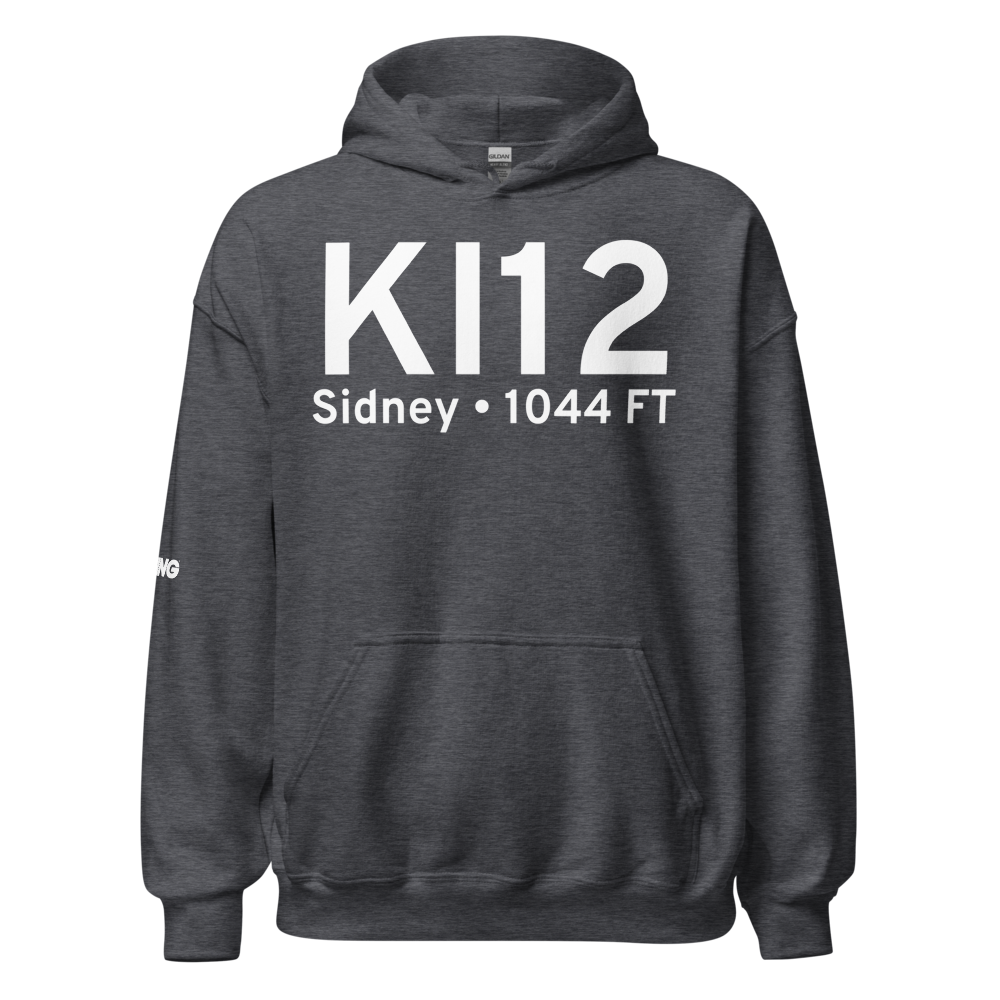 Sidney Municipal Airport (KI12) ICAO Hoodie Sweatshirt 