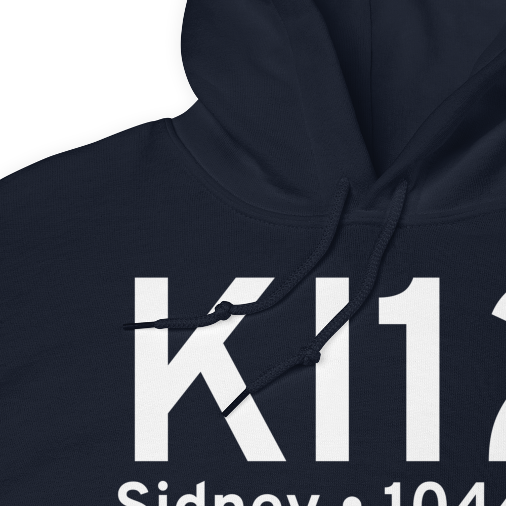 Sidney Municipal Airport (KI12) ICAO Hoodie Sweatshirt 