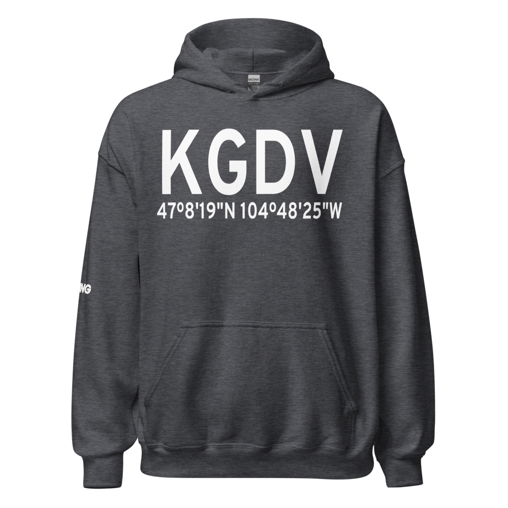 Dawson Community Airport (KGDV) ICAO Hoodie Sweatshirt 