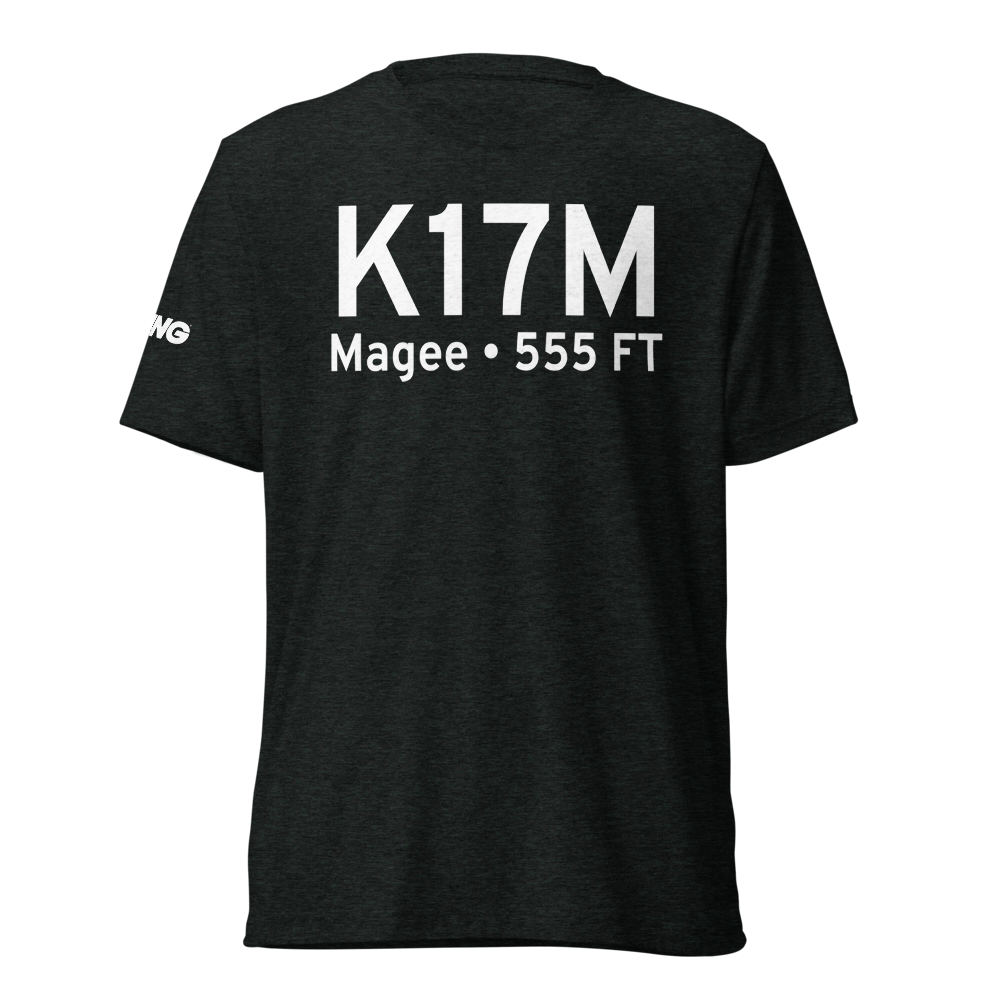 Magee Municipal Airport (K17M) ICAO Tri-blend T-Shirt 