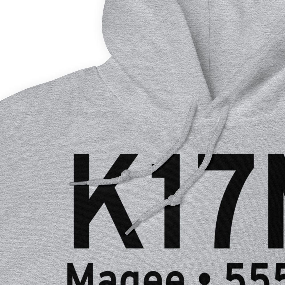 Magee Municipal Airport (K17M) ICAO Hoodie Sweatshirt 