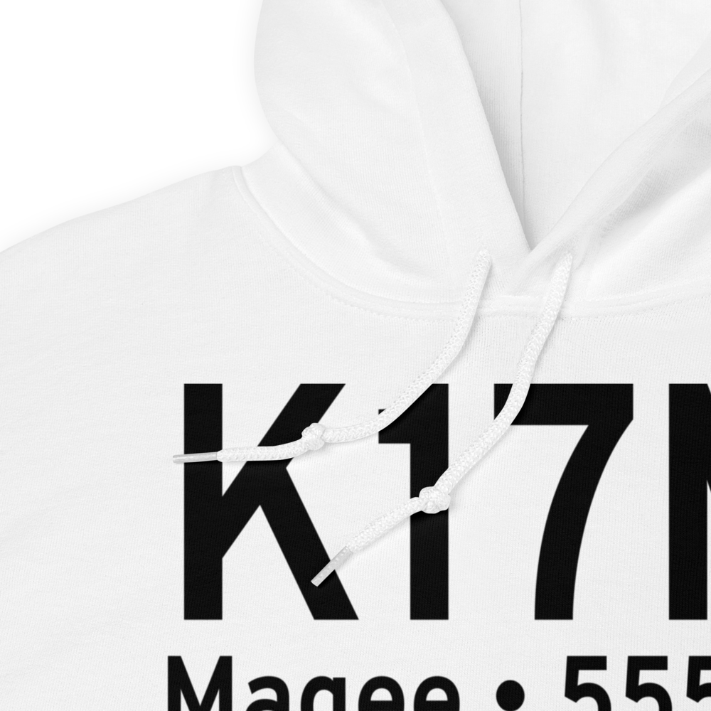 Magee Municipal Airport (K17M) ICAO Hoodie Sweatshirt 