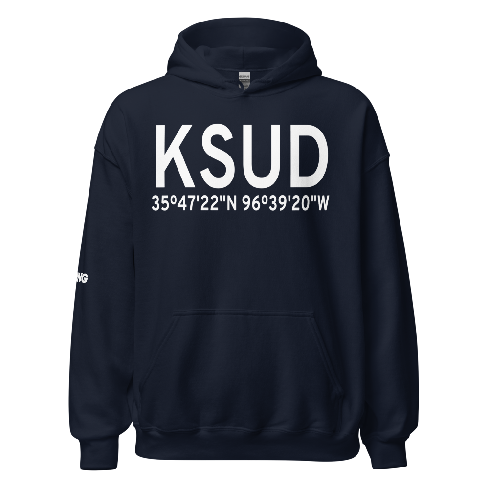 Stroud Municipal Airport (KSUD) ICAO Hoodie Sweatshirt 