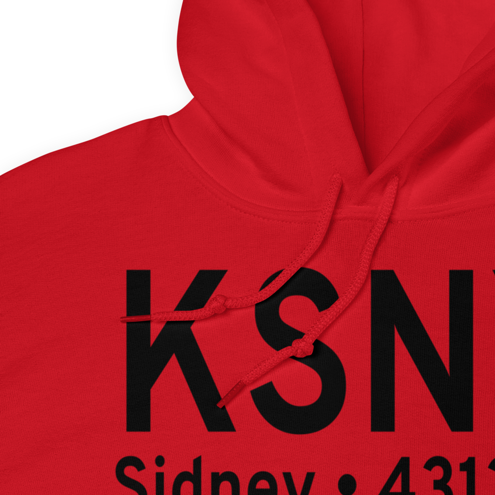 Sidney Municipal-Lloyd W Carr Field (KSNY) ICAO Hoodie Sweatshirt 