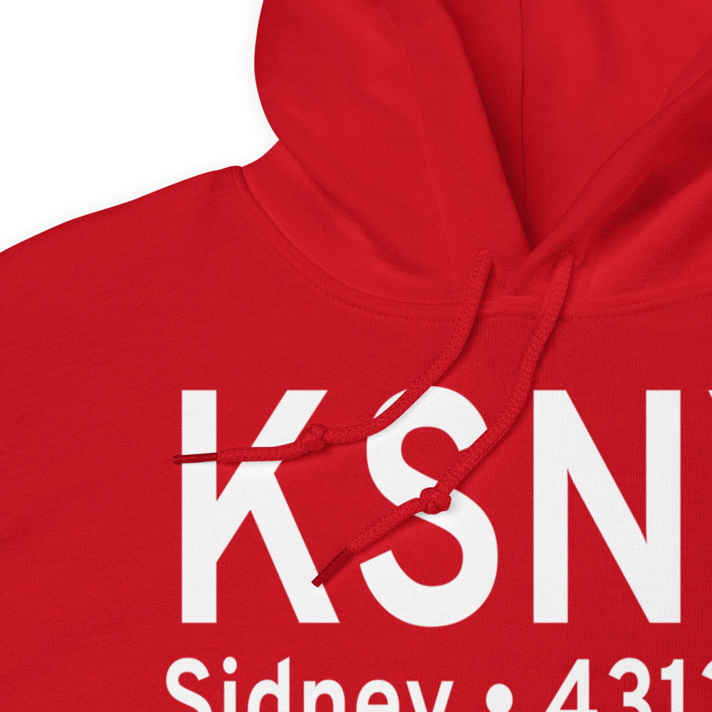 Sidney Municipal-Lloyd W Carr Field (KSNY) ICAO Hoodie Sweatshirt 