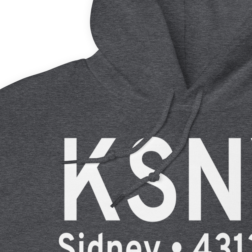 Sidney Municipal-Lloyd W Carr Field (KSNY) ICAO Hoodie Sweatshirt 
