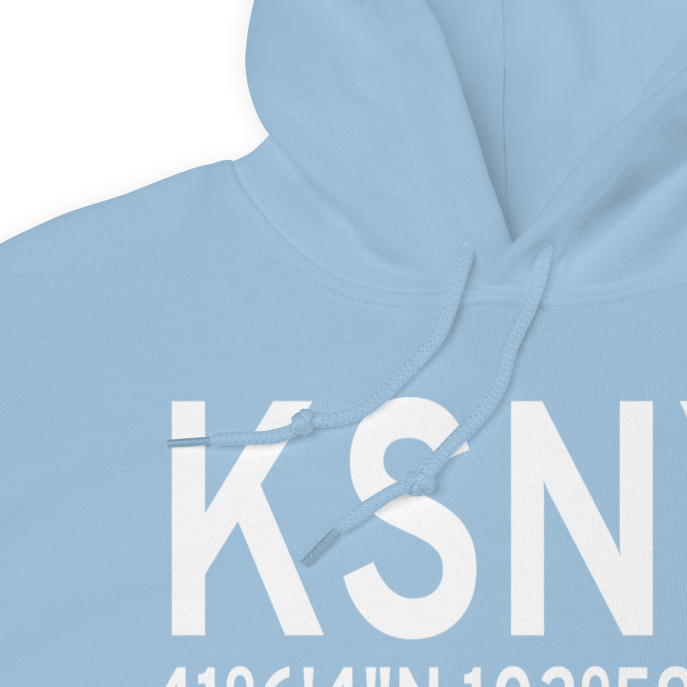 Sidney Municipal-Lloyd W Carr Field (KSNY) ICAO Hoodie Sweatshirt 
