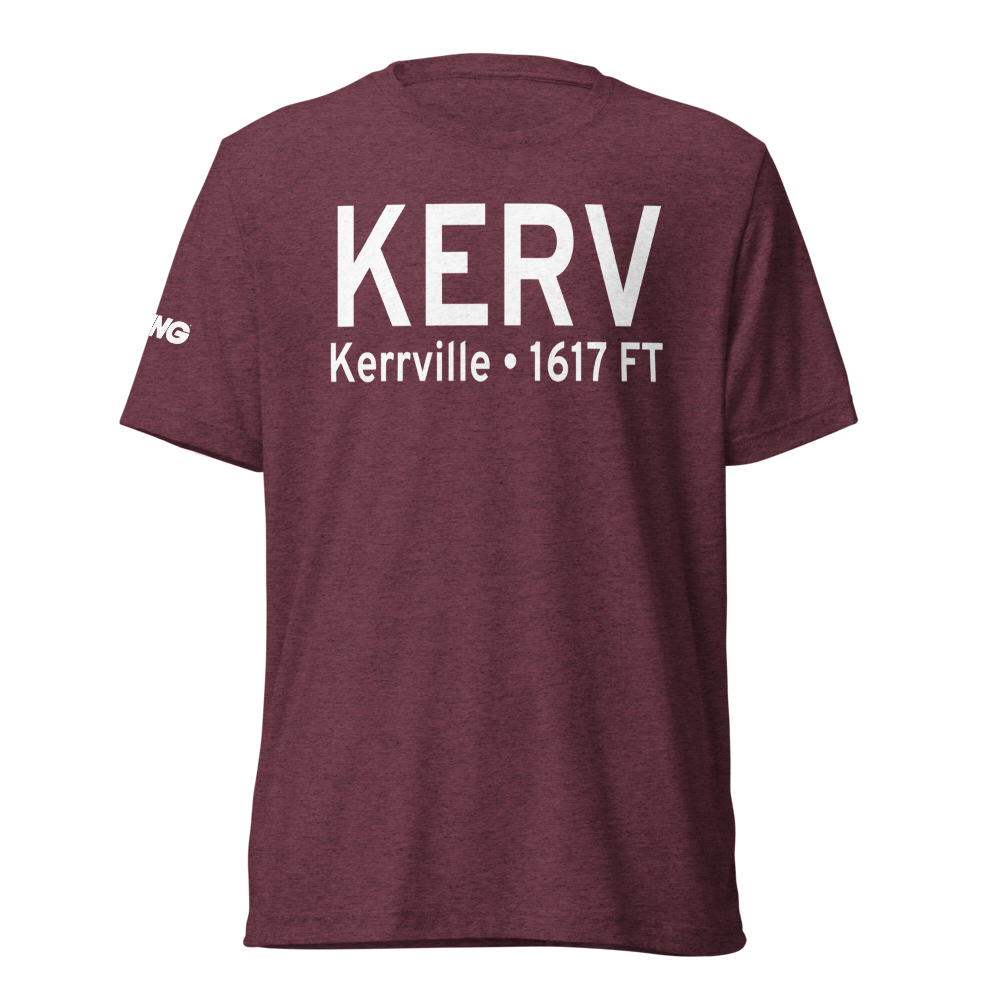 Kerrville Municipal Louis Schreiner Field (KERV) ICAO Tri-blend T-Shirt 