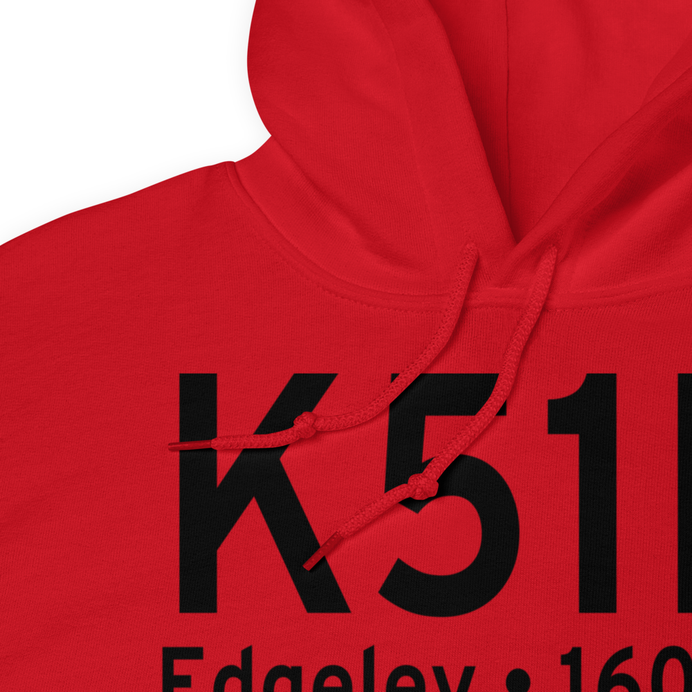 Edgeley Municipal Airport (K51D) ICAO Hoodie Sweatshirt 