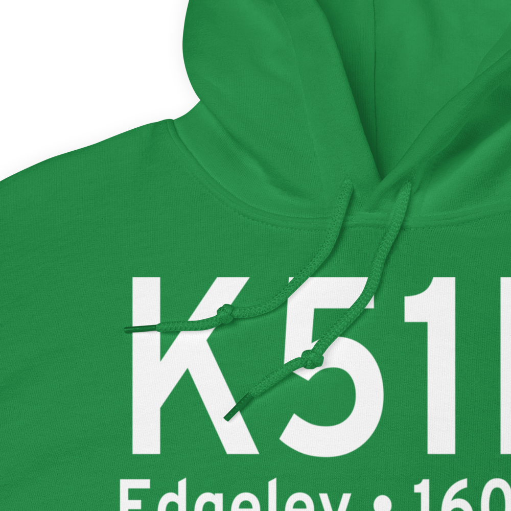 Edgeley Municipal Airport (K51D) ICAO Hoodie Sweatshirt 