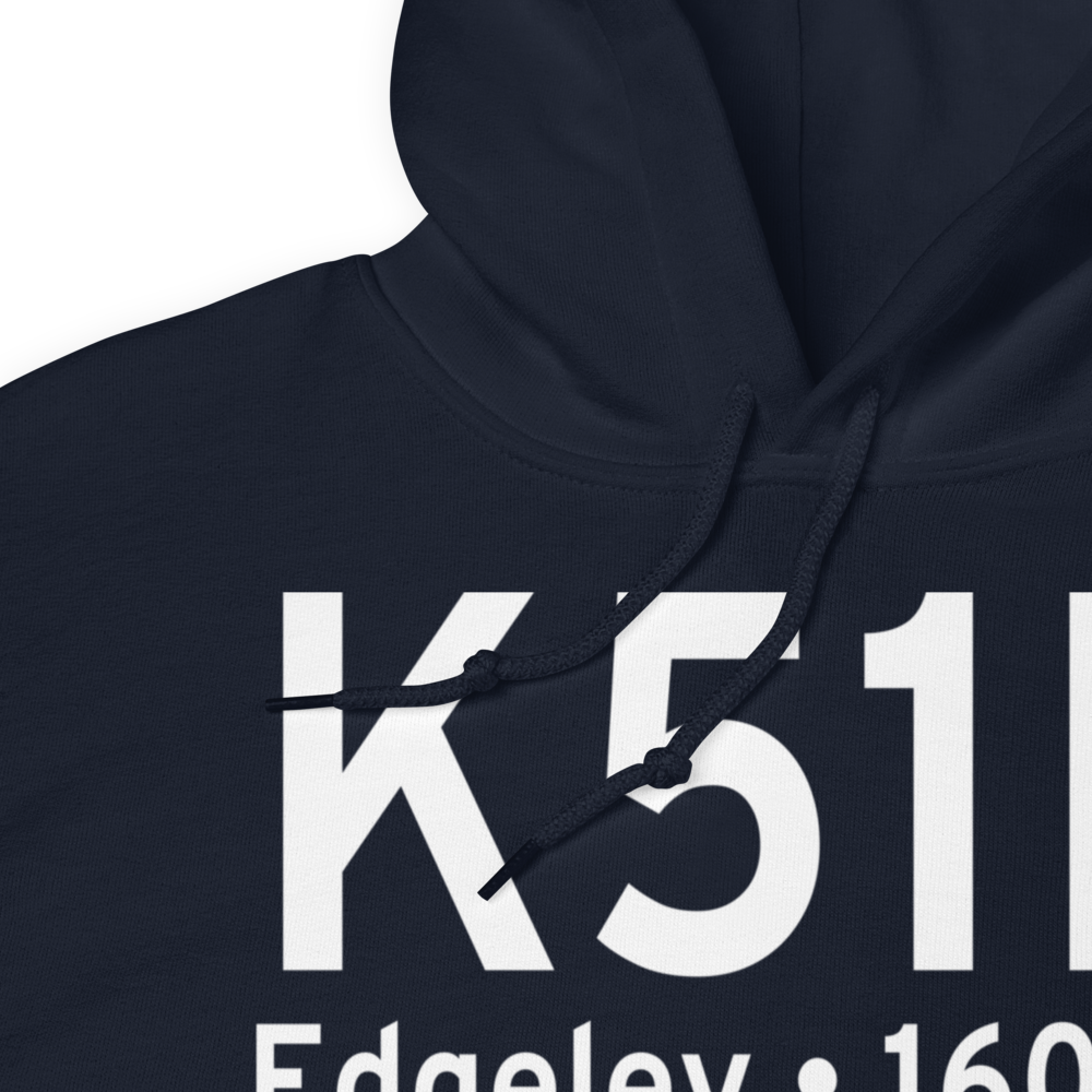 Edgeley Municipal Airport (K51D) ICAO Hoodie Sweatshirt 