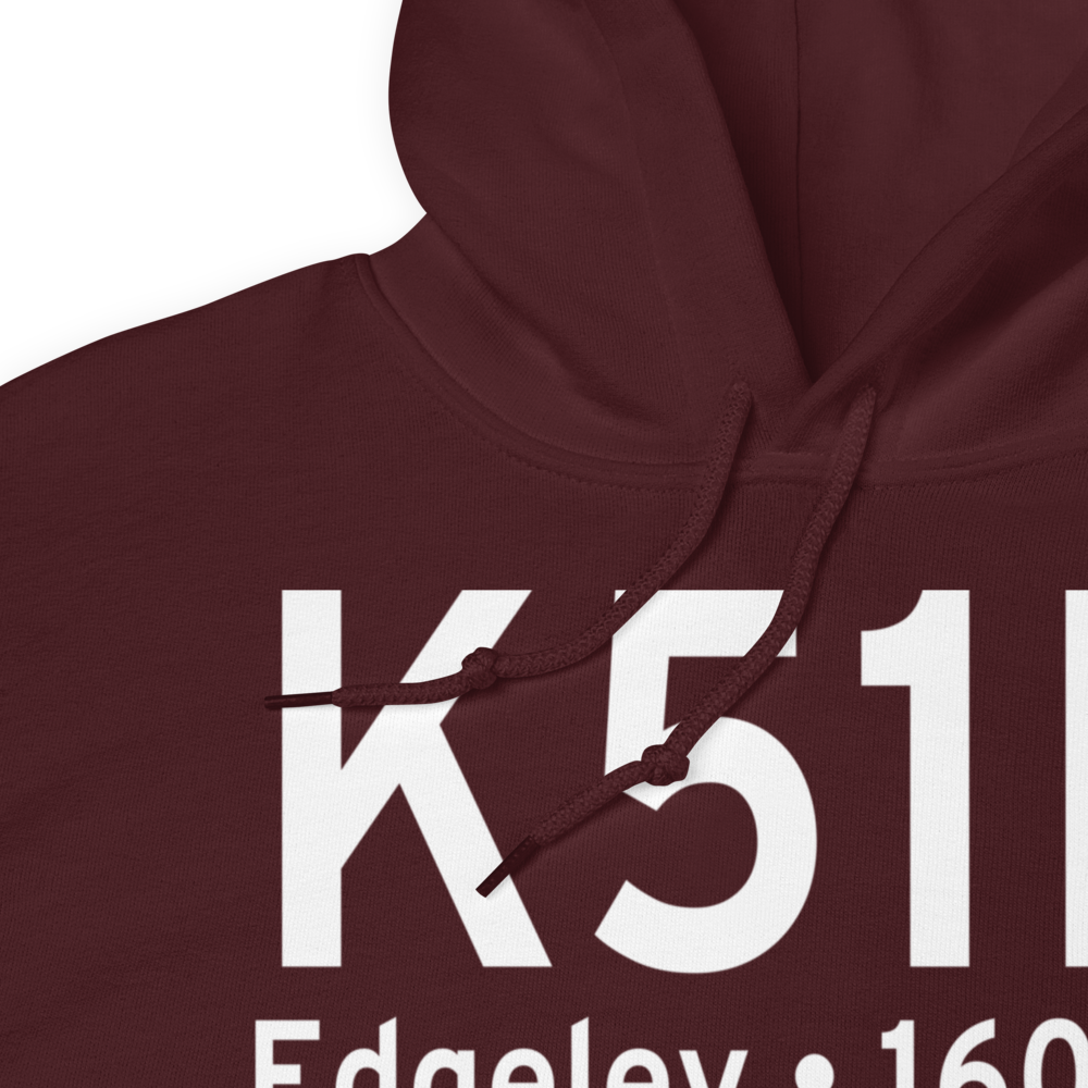 Edgeley Municipal Airport (K51D) ICAO Hoodie Sweatshirt 