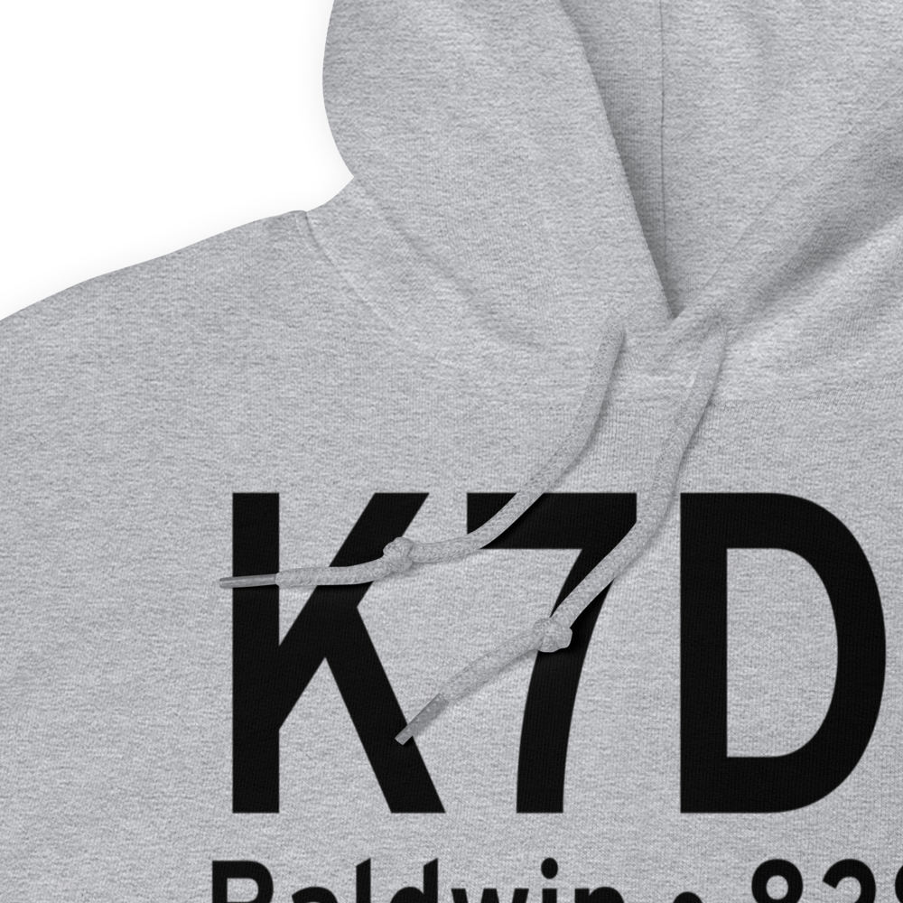Baldwin Municipal Airport (K7D3) ICAO Hoodie Sweatshirt 