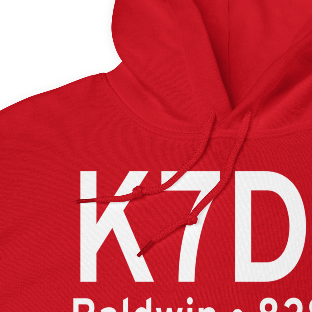 Baldwin Municipal Airport (K7D3) ICAO Hoodie Sweatshirt 