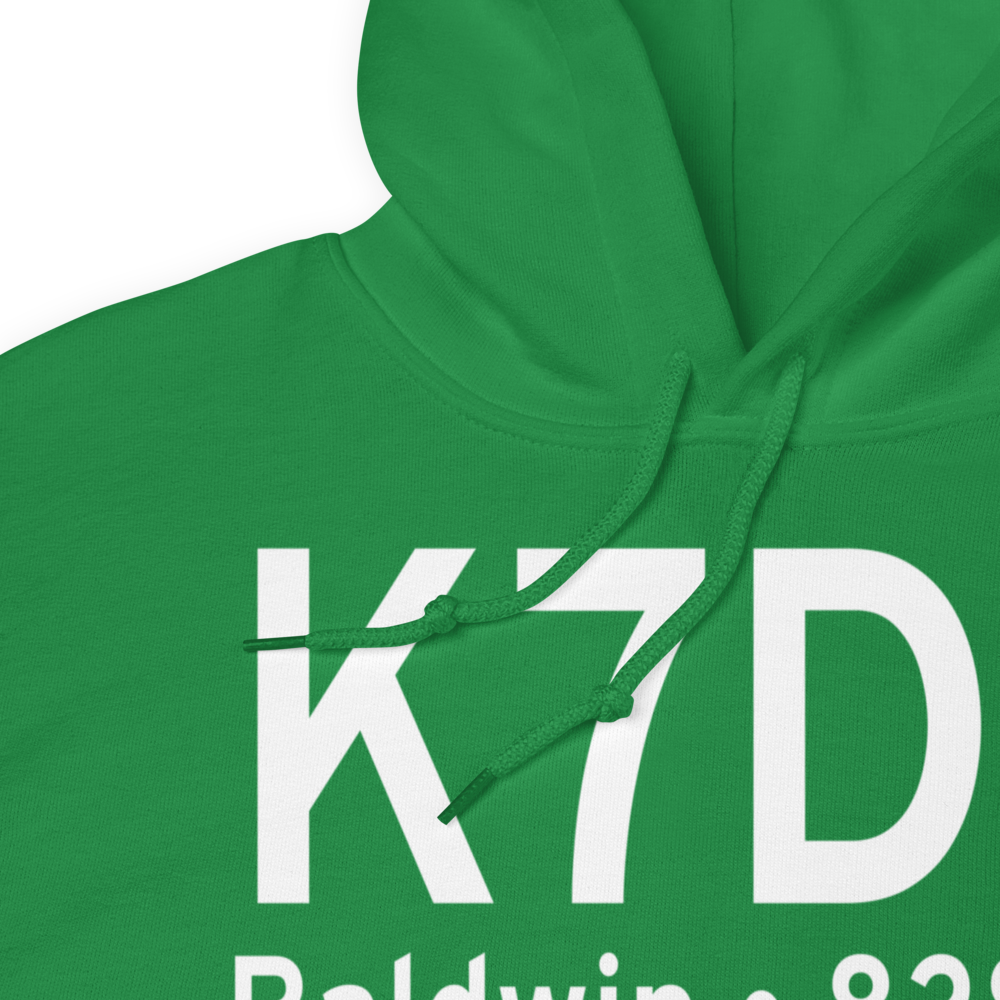 Baldwin Municipal Airport (K7D3) ICAO Hoodie Sweatshirt 