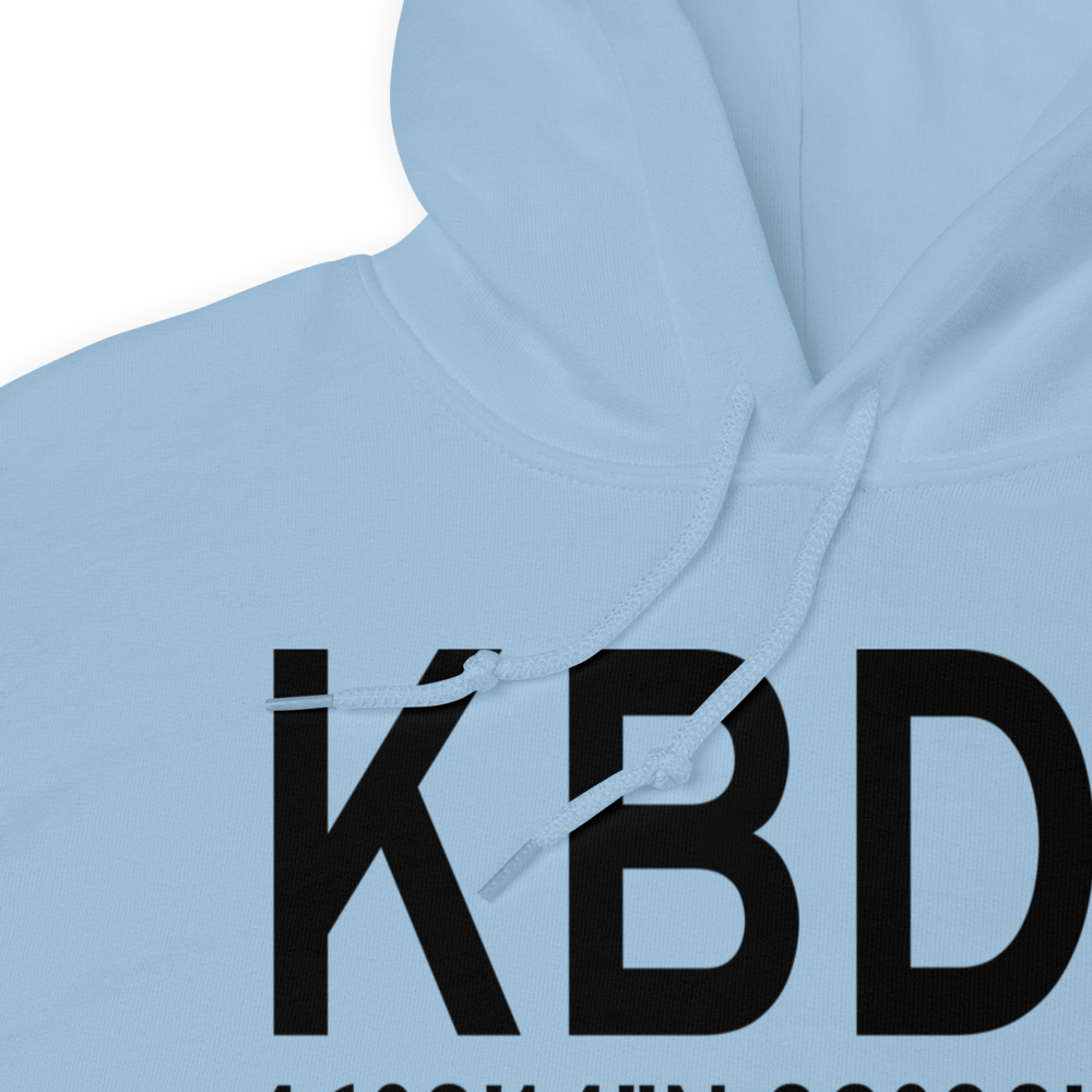 Boulder Junction Payzer Airport (KBDJ) ICAO Hoodie Sweatshirt 