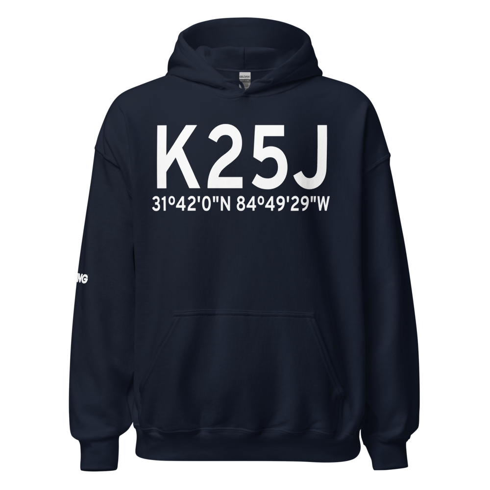 Cuthbert-Randolph Airport (K25J) ICAO Hoodie Sweatshirt 