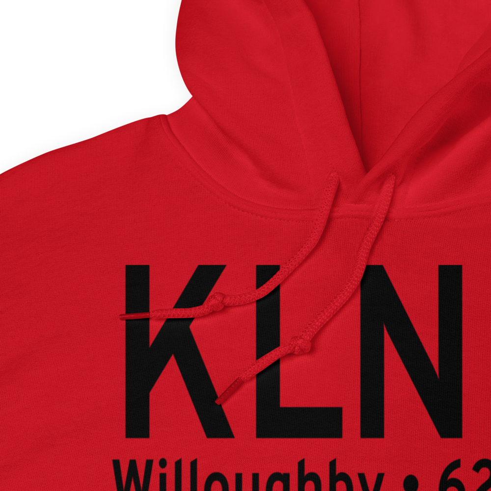 Willoughby Lost Nation Municipal Airport (KLNN) ICAO Hoodie Sweatshirt 