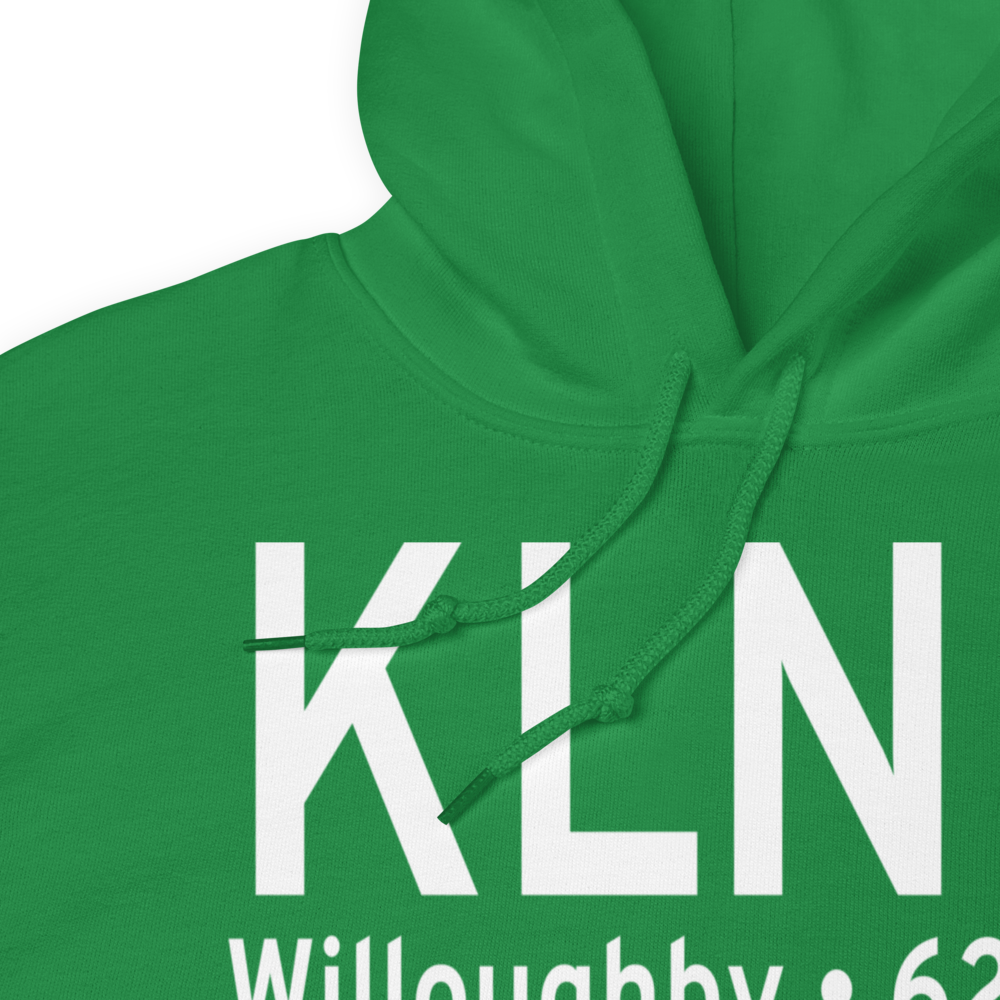 Willoughby Lost Nation Municipal Airport (KLNN) ICAO Hoodie Sweatshirt 