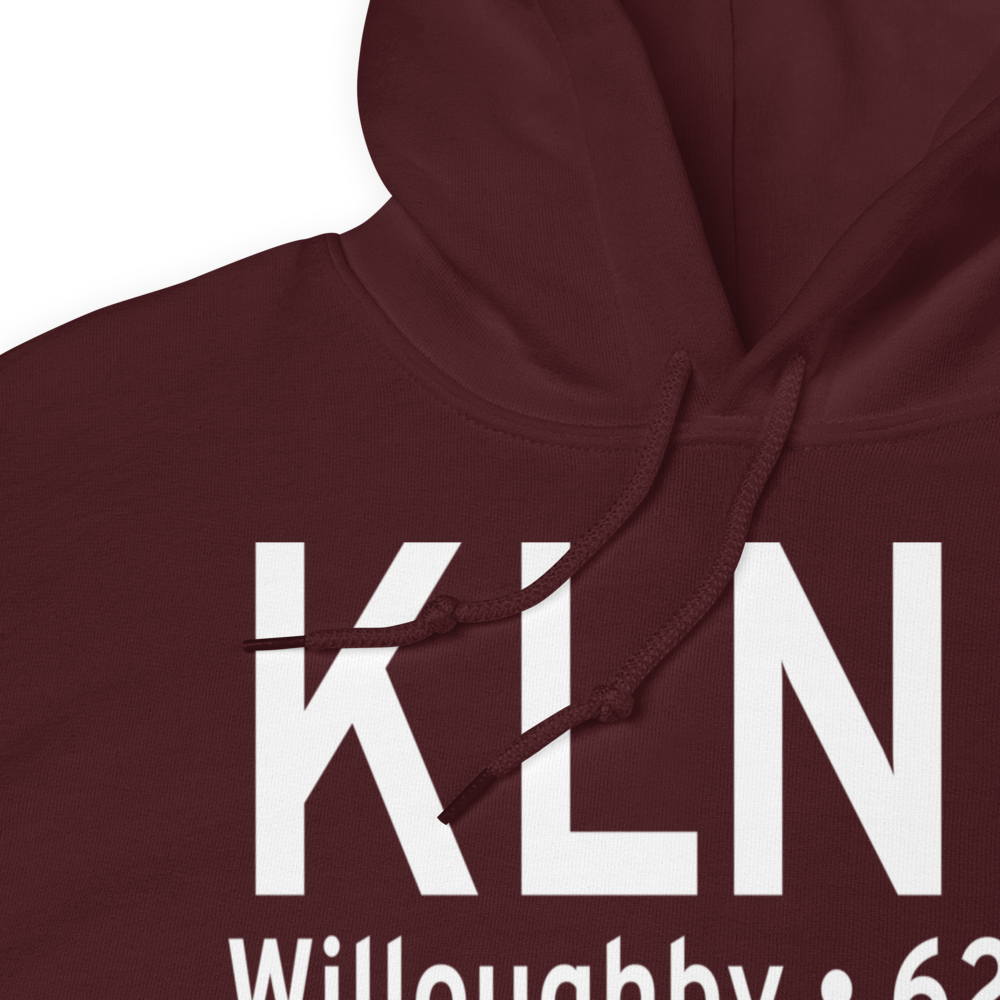 Willoughby Lost Nation Municipal Airport (KLNN) ICAO Hoodie Sweatshirt 
