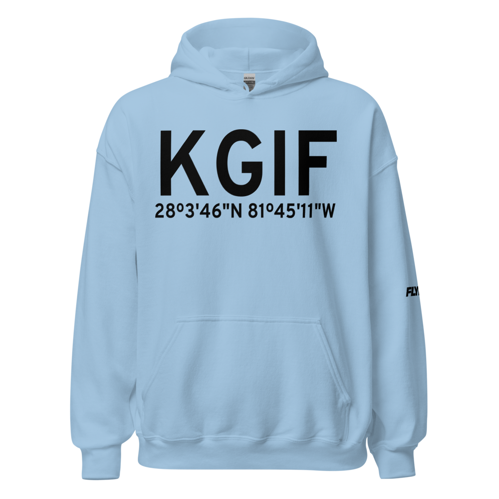 Winter Haven Regional Airport - Gilbert Field (KGIF) ICAO Hoodie Sweatshirt 